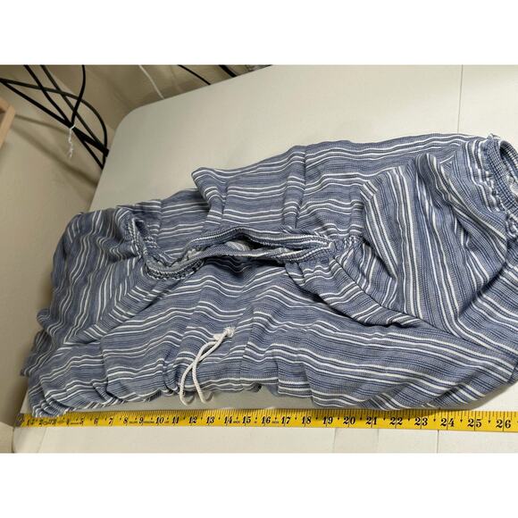 Lane Bryant Top Womens 22 24 Blue Striped Convertible Off Shoulder Peplum Beachy - Picture 9 of 10